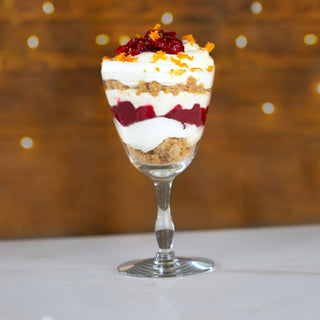 KEY LIME PIE PARFAIT WITH CRANBERRIES