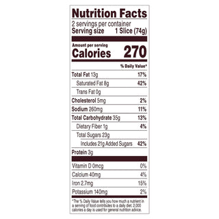 <i>EDWARDS</i>® Cookies and Crème Pie - 2 Slices